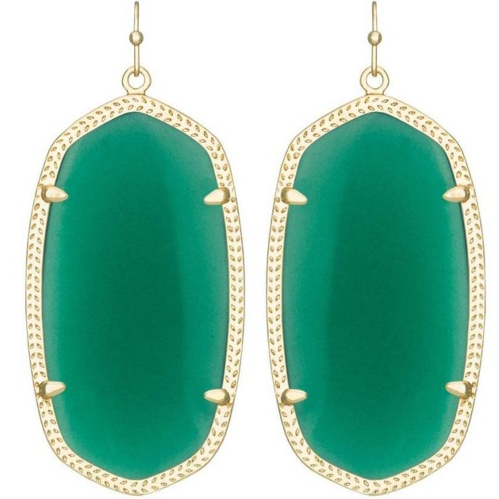 Kendra Scott Danielle Earrings - green/gold